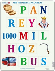 Larsen puzzle - Learn Spanish words - educational toy 15 pieces