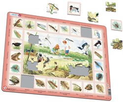 Larsen puzzle - educational jigsaw pond French 48 pieces