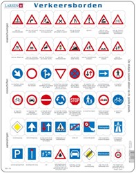 Larsen puzzle - traffic signs educational cardboard 48 pieces