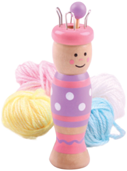 BigJigs - Knitting Doll - Wooden French Knitting Set with Yarn