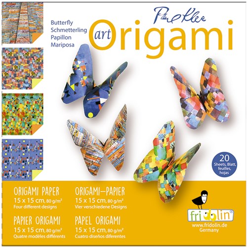 Fridolin origami paper set Paul Klee 15x15 cm 20 sheets creative toy
