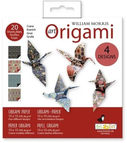 Fridolin origami paper William Morris 20 sheets 15x15 cm creative toy