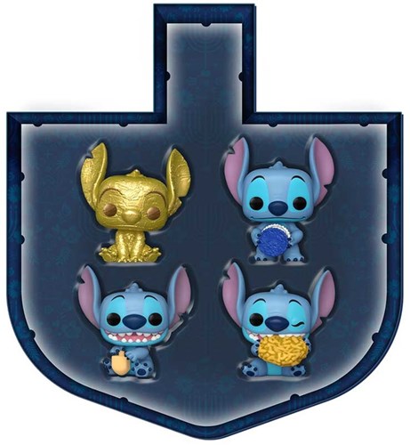 Funko Stitch keychain set - Dreidel Box - 4-pack - Lilo and Stitch-3