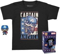 FUNKO POCKET POP! & TEE: CAPTAIN AMERICA - XL