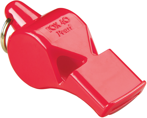 Fox 40 referee whistle with strap - Safety whistle red sport