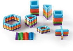 Guidecraft magnetic building toy PowerClix frames 74-piece multicolor set