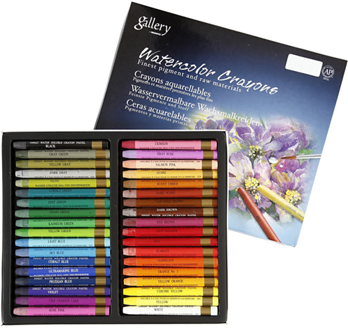 Mungyo Gallery Aqua Crayons Aquarelkrijt Set 36 stuks