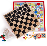 BigJigs wooden games compendium classic board game travel set-3