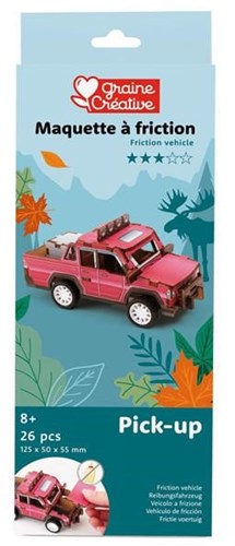 Graine Creative 3D wooden puzzle pickup truck building kit toy