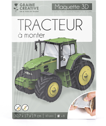 Graine Creative 3D puzzle tractor cardboard model kit 30.7x17x19 cm toy