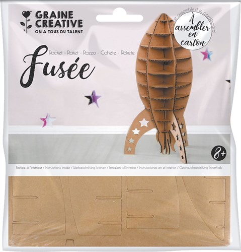 Graine Creative cardboard rocket craft set for kids - creative toy