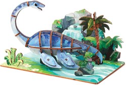 Graine Creative 3D puzzle toy Plesiosaurus multicolor cardboard