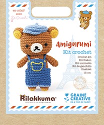 Graine Creative Amigurumi crochet kit Rilakkuma plush 15 cm set