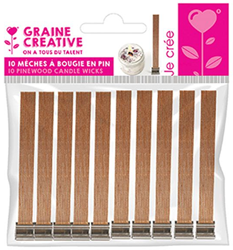 Graine Creative GC Dennenhout Natuur Lont 13 cm 10 stuks
