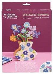 Graine Creative Diamond painting flower vase set blue decorative craft kit