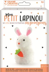 Graine Creative craft set pompom rabbit - DIY pompom kit for kids
