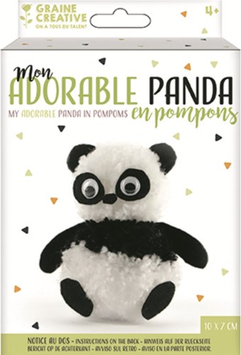 Graine Creative craft set panda pompom - DIY animal kit