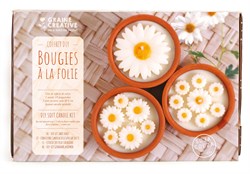 Graine Creative candle making DIY set daisies terracotta pots