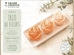Graine Creative candle making DIY set - flower trio with ceramic dish