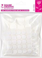 Graine Creative candle wick stickers - 12 and 20 mm - 200 pieces - multicolor