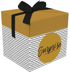 Graine Creative cardboard gift box 15x15x15 cm gold black luxury
