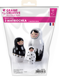 Graine Creative casting mold matryoshka dolls set latex 3 pieces creative