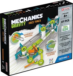 Geomag magnetic race track Mechanics Gravity recycled 67 pieces toy