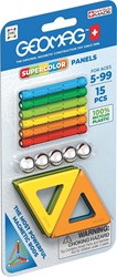 Geomag Supercolor Panels Recyclé Blister - 15-delig