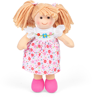 BigJigs Georgia Doll - soft rag doll 28cm - removable clothes
