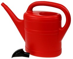 Fiskars watering can 10 liters red - plastic garden can for outdoors