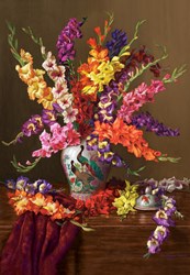 Castorland puzzle Gladiolus flowers in Chinese vase - 1000 pieces