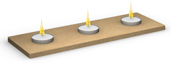 Gomille MDF candle holder craft toy decoration board 30x10 cm multicolor