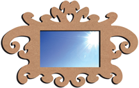 Gomille MDF Baroque Mirror - Creative Toy 58 cm Decoration