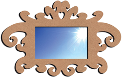 Gomille MDF Baroque Mirror - Creative Toy 58 cm Decoration