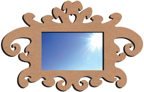Gomille MDF Baroque Mirror - Creative Toy 58 cm Decoration