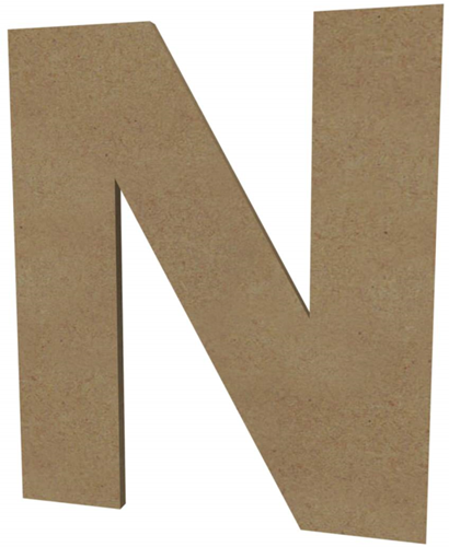 Gomille MDF letter N 20 cm - creative craft base