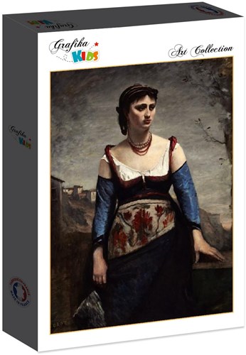 Grafika puzzle Jean-Baptiste-Camille Corot Agostina 1866 - 300 pieces kids jigsaw-2