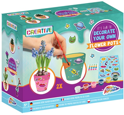 Grafix creative flower pot painting set with stickers and paint