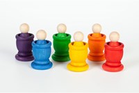 Grapat wooden toy Nins, cups and coins set - educational play-2