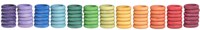 Grapat wooden rings toy - 72 pieces twelve colours-2