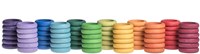 Grapat wooden rings toy - 72 pieces twelve colours-3
