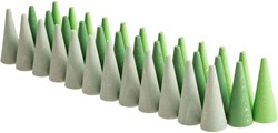 Grapat wooden Mandala green cones - open ended toy 36 pieces