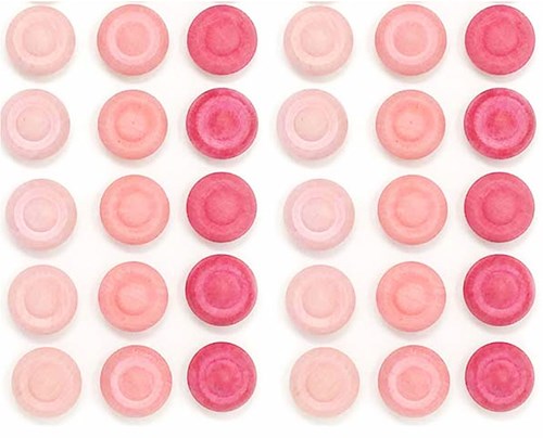 Grapat wooden toy Mandala flower pink 36 pieces open ended