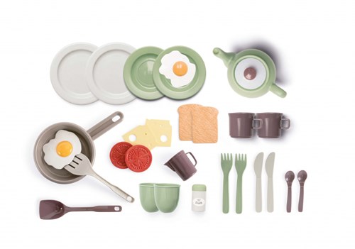 Dantoy Green Garden breakfast set - 29-piece sustainable toy-2