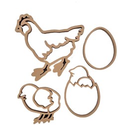 Grennn chicken cycle cookie cutters educational toy print