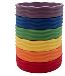 Grennn rainbow bowls set wooden toy colorful and creative