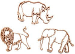 Grennn safari animal cutters sustainable toy for clay and rice