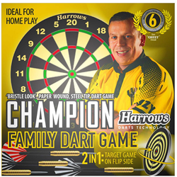 Harrows dartboard Chizzy Champion Family Game - includes 6 darts