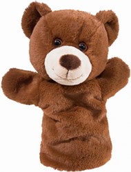 Heunec plush hand puppet - brown bear - 25 cm - puppet theater toy