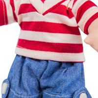 BigJigs doll Harry - soft ragdoll boy with blonde hair and striped shirt-3